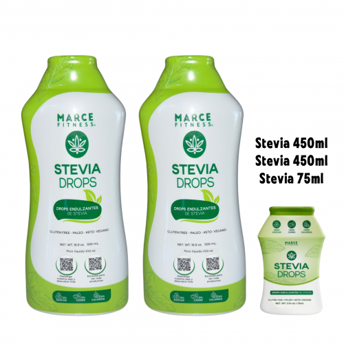 COMBO 2 STEVIA 450ML + 1 STEVIA PUSH 75ML