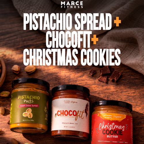 TRIO CHRISTMAS COOKIES + CHOCOFIT + PISTACHIO SPREAD (combo)