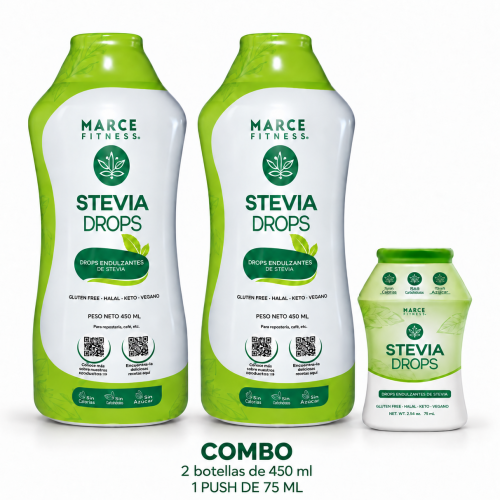 COMBO 2 STEVIA 450ML + 1 STEVIA PUSH 75ML